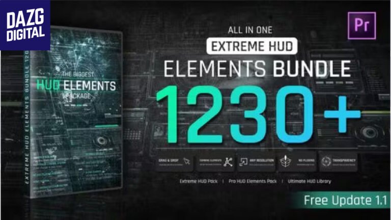 Videohive Extreme HUD Elements Bundle 1200+ For Premiere Pro 44659749