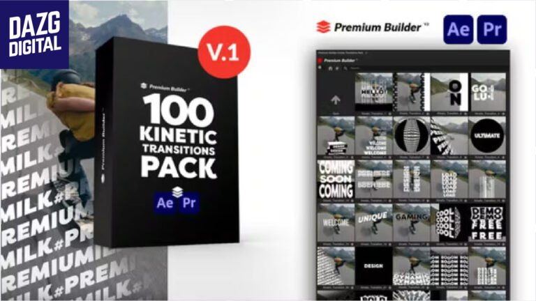 Videohive Kinetic Transitions Pack 49401595