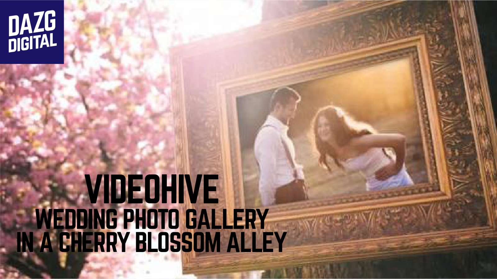 Videohive – Wedding Photo Gallery in a Cherry Blossom Alley 12720047