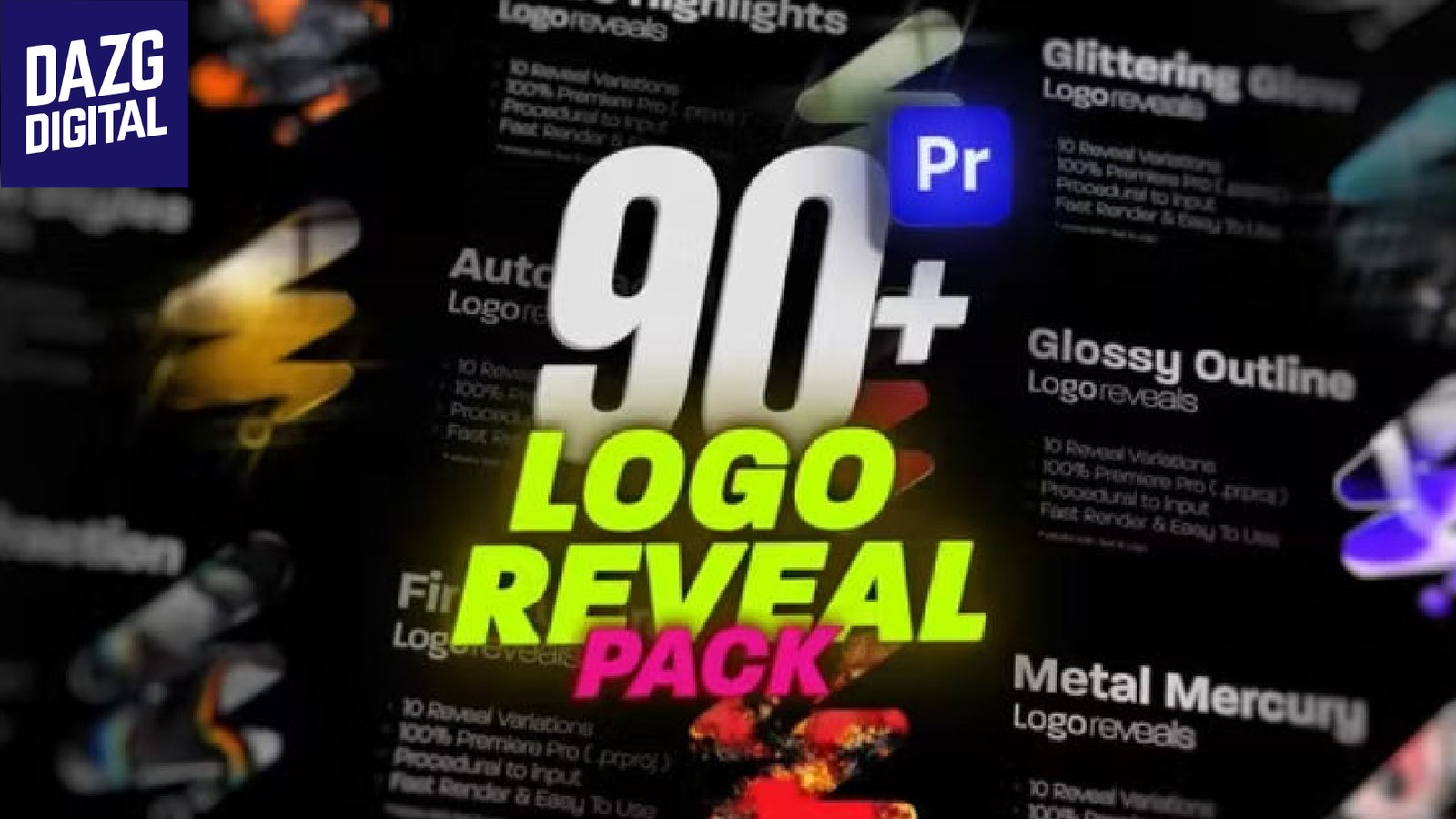 Videohive 90 Logo Reveals Pack For Premiere Pro 53974496