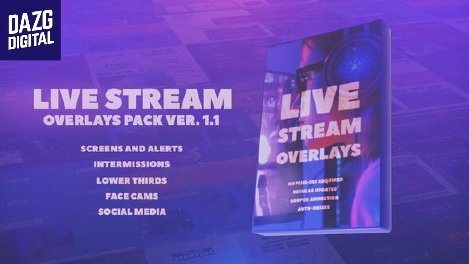 Videohive Stream Overlays Elements Bundle 29422618