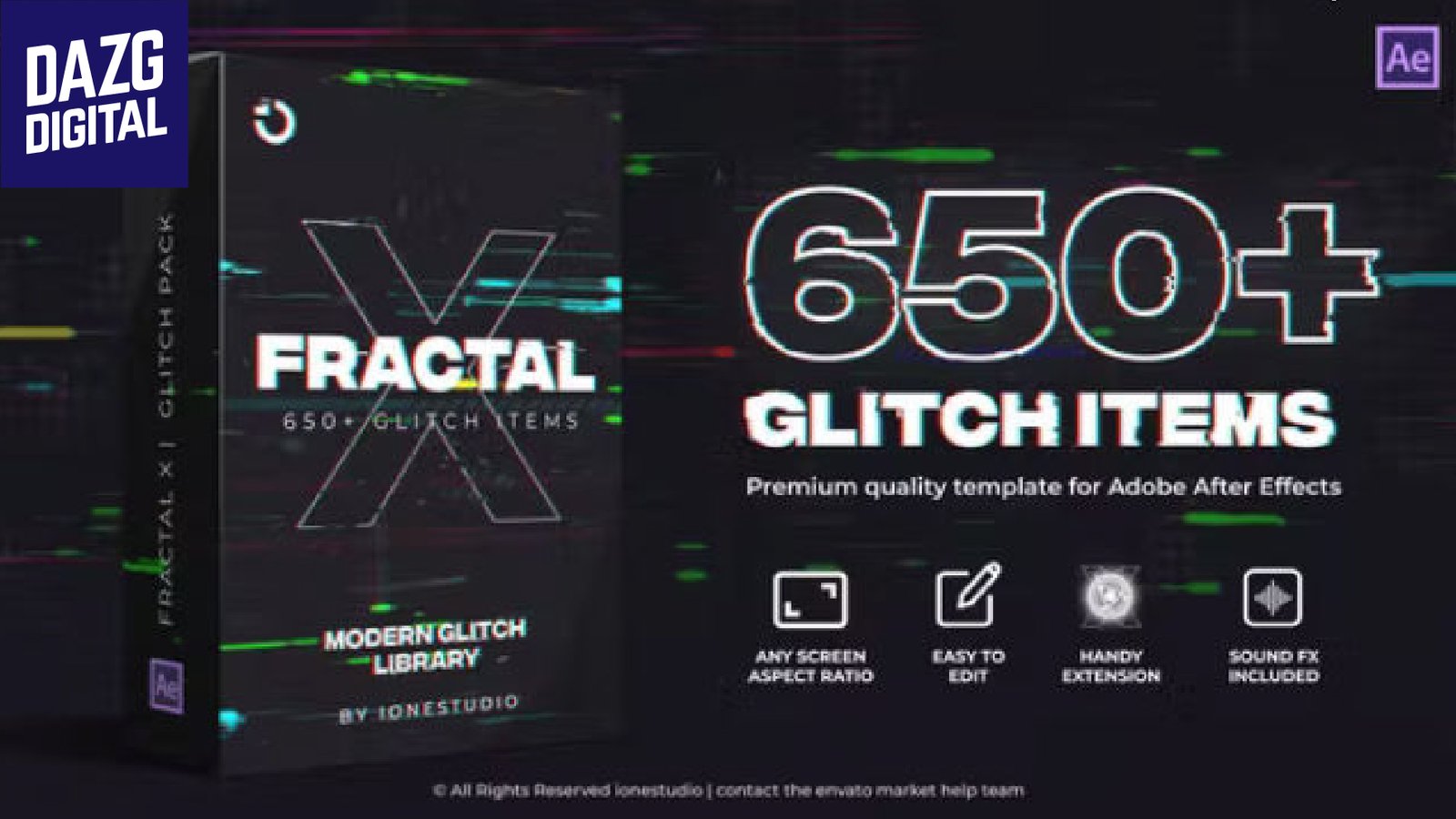 Videohive – FRACTAL X | 650+ Glitch Pack – 36865814