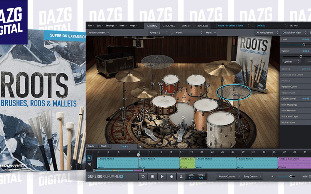 Toontrack – ROOTS – BRUSHES, RODS & MALLETS SDX [SUPERIOR DRUMMER 3 EXPANSION]