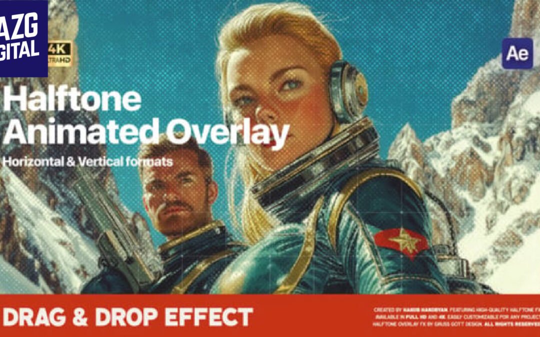 Videohive Halftone Overlay 56478374