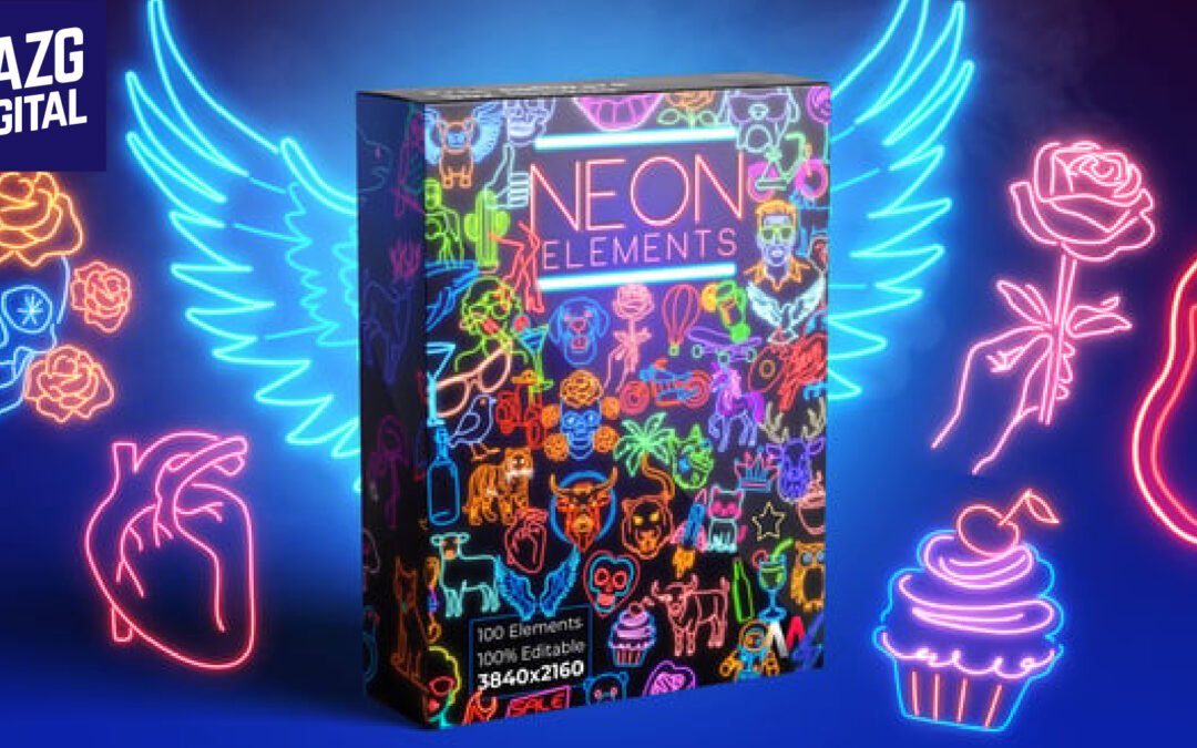 Videohive 100 Neon Elements V2 47613425