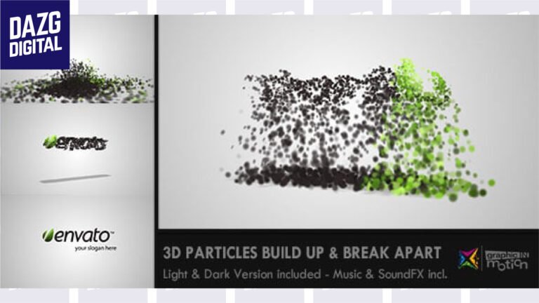 Videohive 3D Particles Logo Build Up & Break Apart Intro 300485