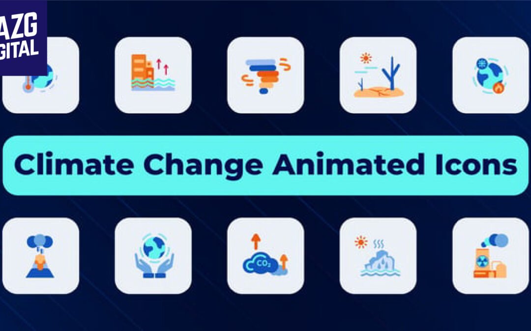 Videohive Climate Change Animated Icons 50370526