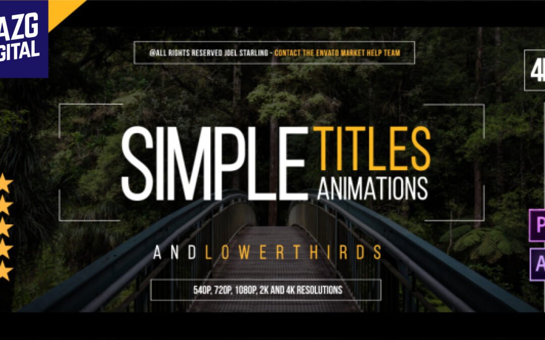Videohive Gold Simple Titles 4K 14507047