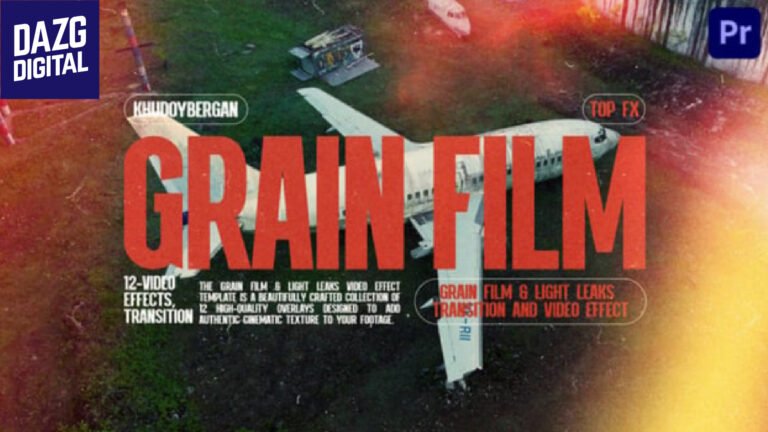 Videohive Grain Film & Light Leaks Transition And Video Effect 57657882