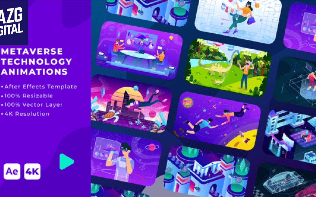 Videohive Metaverse Technology Animations  After Effects 42092677