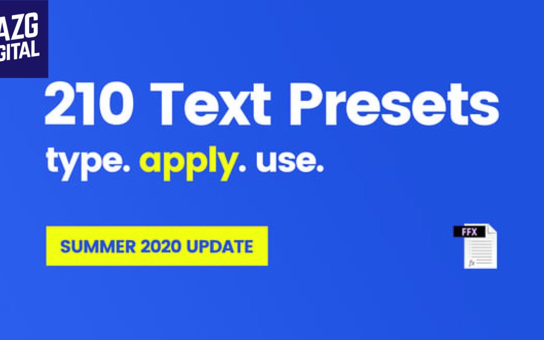 Videohive 210 Text Presets 9358175