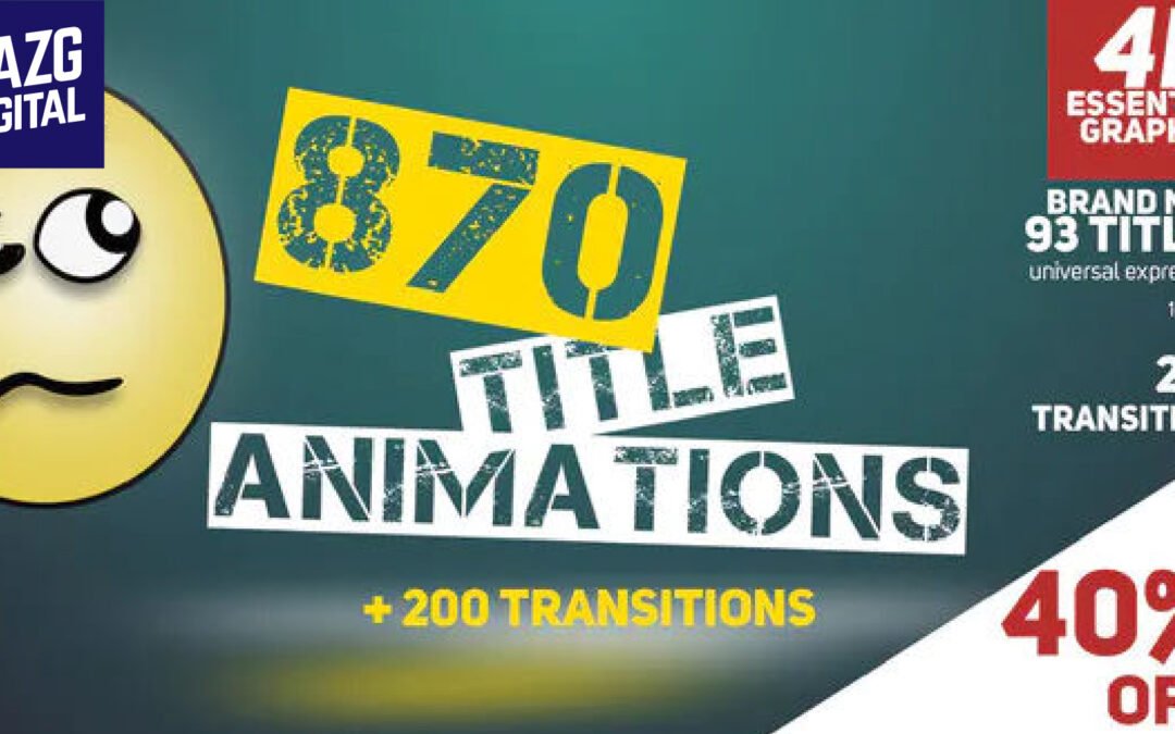 Videohive 870 Title Animations 9006125