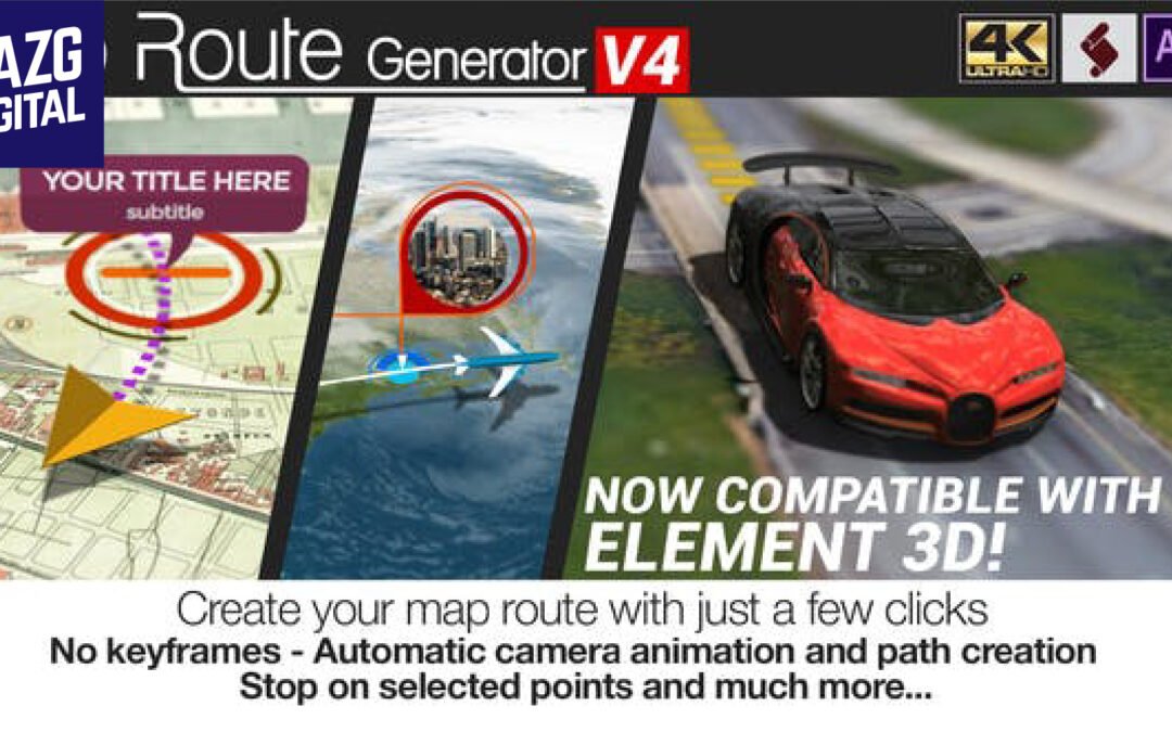 Videohive Map Route Generator V4 21686169