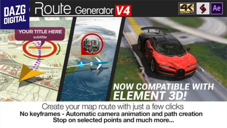 Videohive Map Route Generator V4 21686169