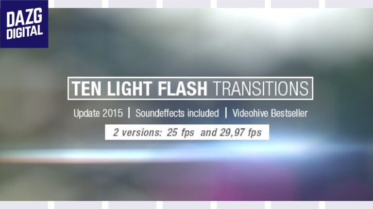 Videohive Ten Light Flash Transitions Pack 305091
